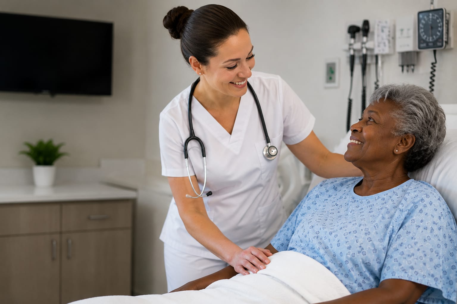 Collective Staffing Group Licensed Practical Nurse caring for a patient