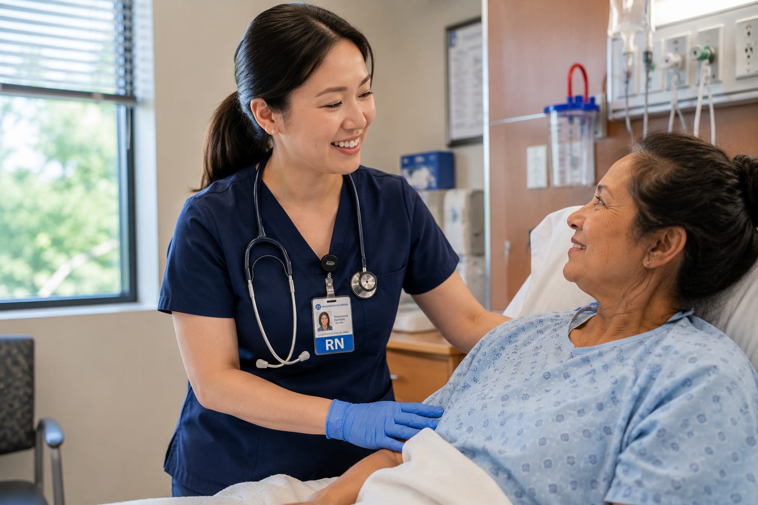 Collective Staffing Group Registered Nurse caring for a patient